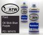 Preview: Ford, Oil Slick Blue Purple, P2 / M7475: 400ml Sprühdose + 400ml Klarlack - Set, von ATW Autoteile West.